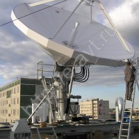 Монтаж спутникового узла связи